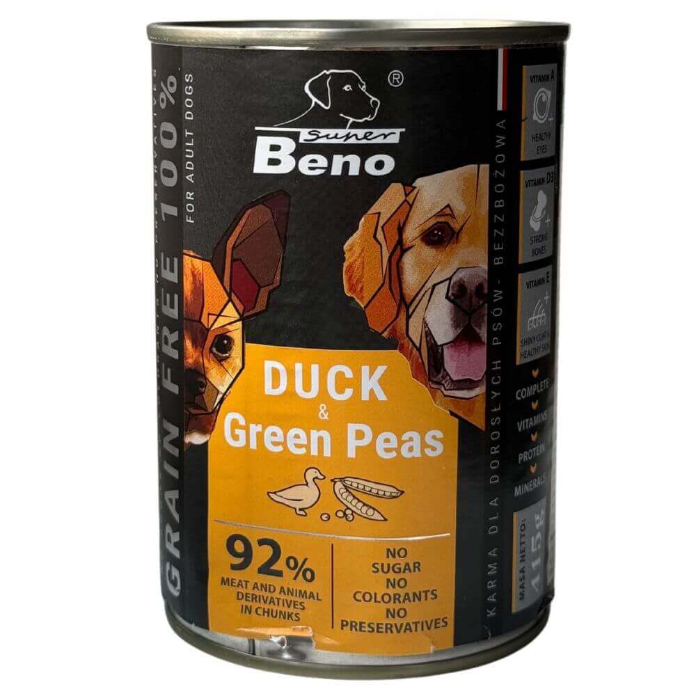 Super Beno konserv koerale pardi ja roheliste hernestega, tükid kastmes 415g