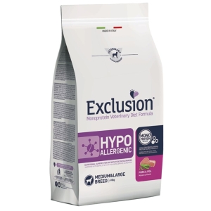 EXCL Hypoallergenic adult pork & peas medium/large breed 2kg