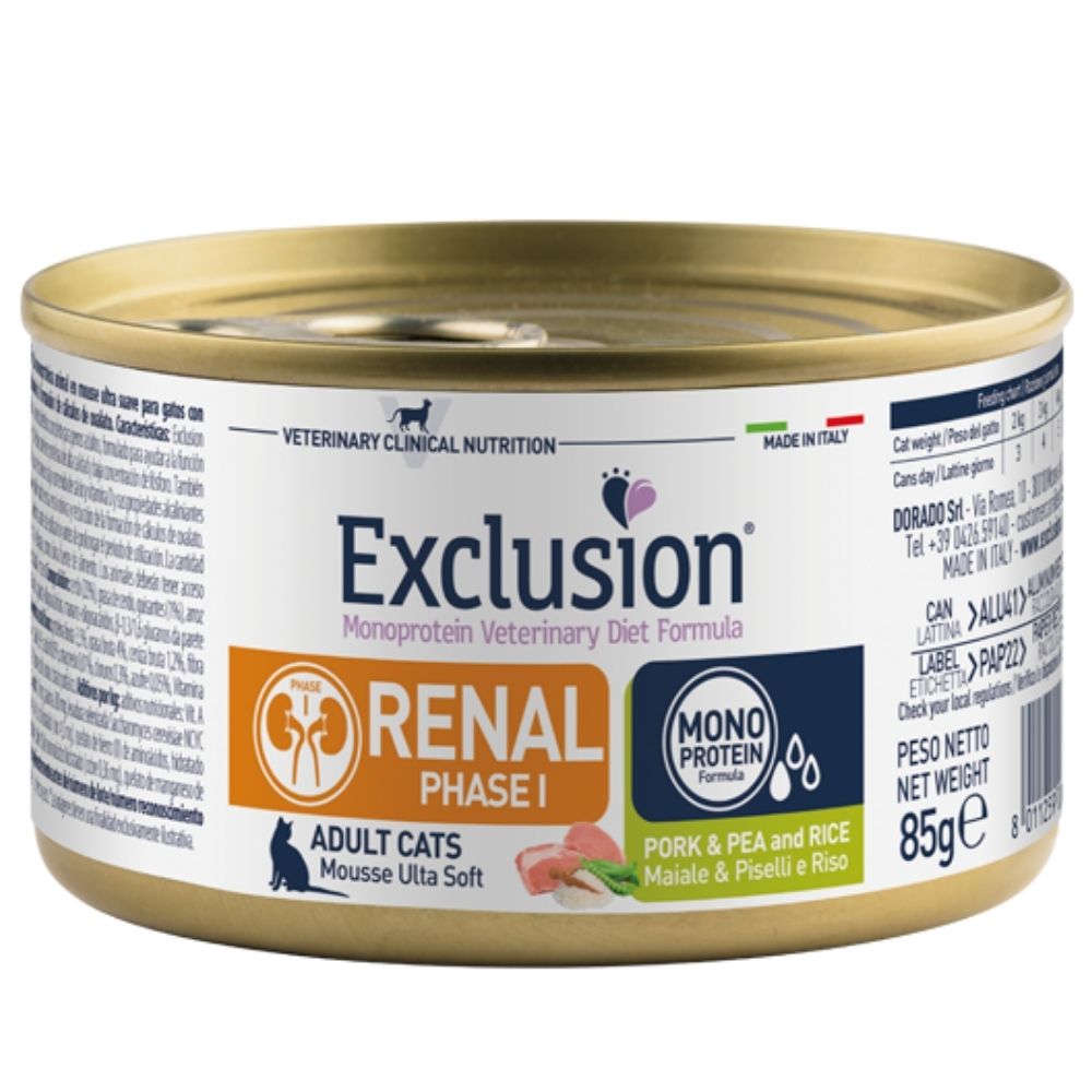 Exclusion Renal (I faas) konserv sealiha, herneste & riisiga 85g