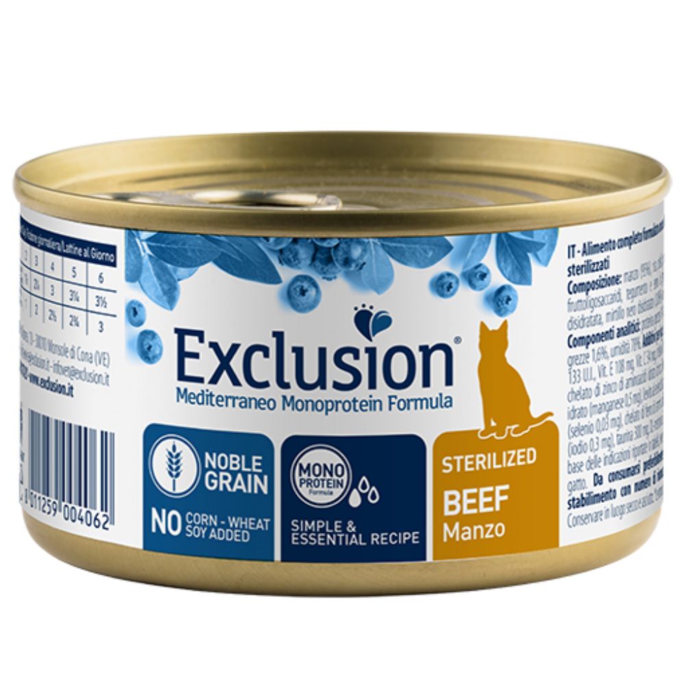 EXCL Mediterraneo konserv steriliseeritud kassidele loomalihaga 85g