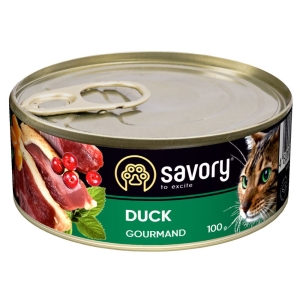 Savory konserv Gourmand täiskasvanud kassidele pardiga 100g