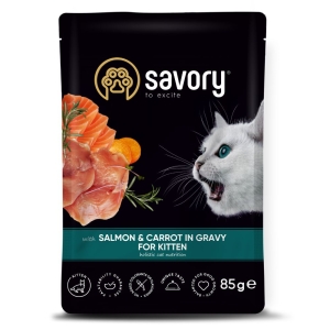 Savory konserv kassipoegadele lõhe ja porganditega kastmes 85g