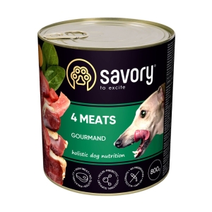 Savory konserv Gourmand koertele nelja liha seguga 800g