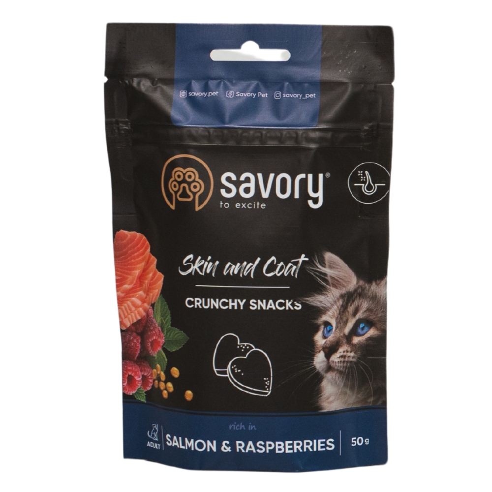 Savory maius kassidele naha ja karvkatte toetuseks lõhe ja vaarikatega 50g