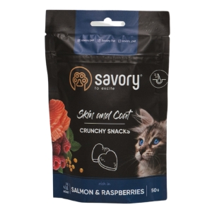 Savory maius kassidele naha ja karvkatte toetuseks lõhe ja vaarikatega 50g