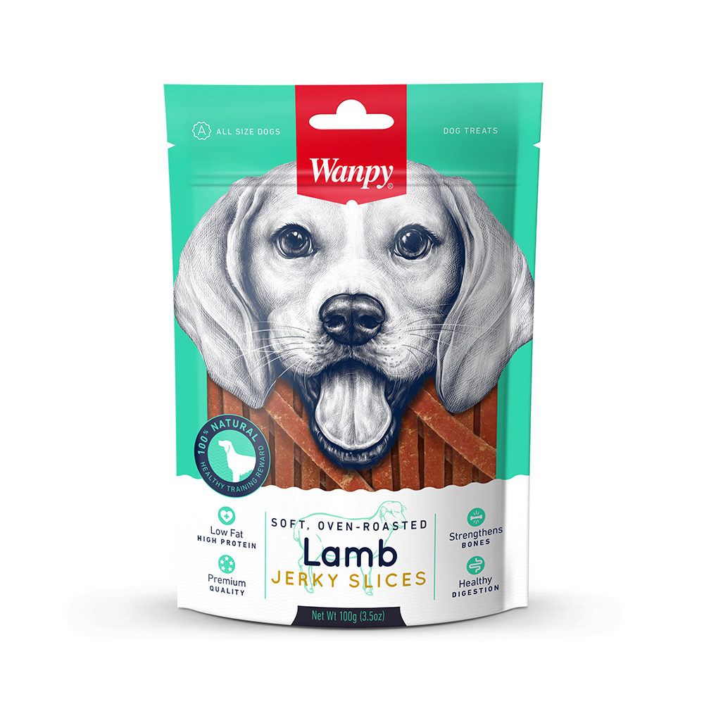 Wanpy pehmed Lamb Jerky viilud koertele 100g