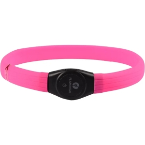 FLMG turvakaelarihm „Visio Light Jumbo” LED-valgustusega, roosa, 33-64cm x 25mm