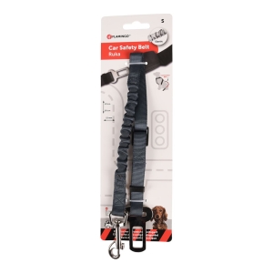 FLMG auto turvavöö ühendusrihm koertele "Ruka" elastne S, hall 43-50cm/15mm