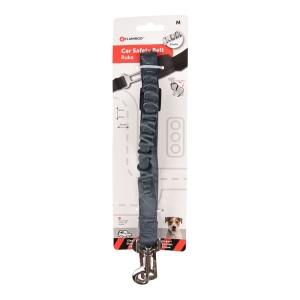FLMG auto turvavöö ühendusrihm koertele "Ruka" elastne M, hall 52-65cm/20mm