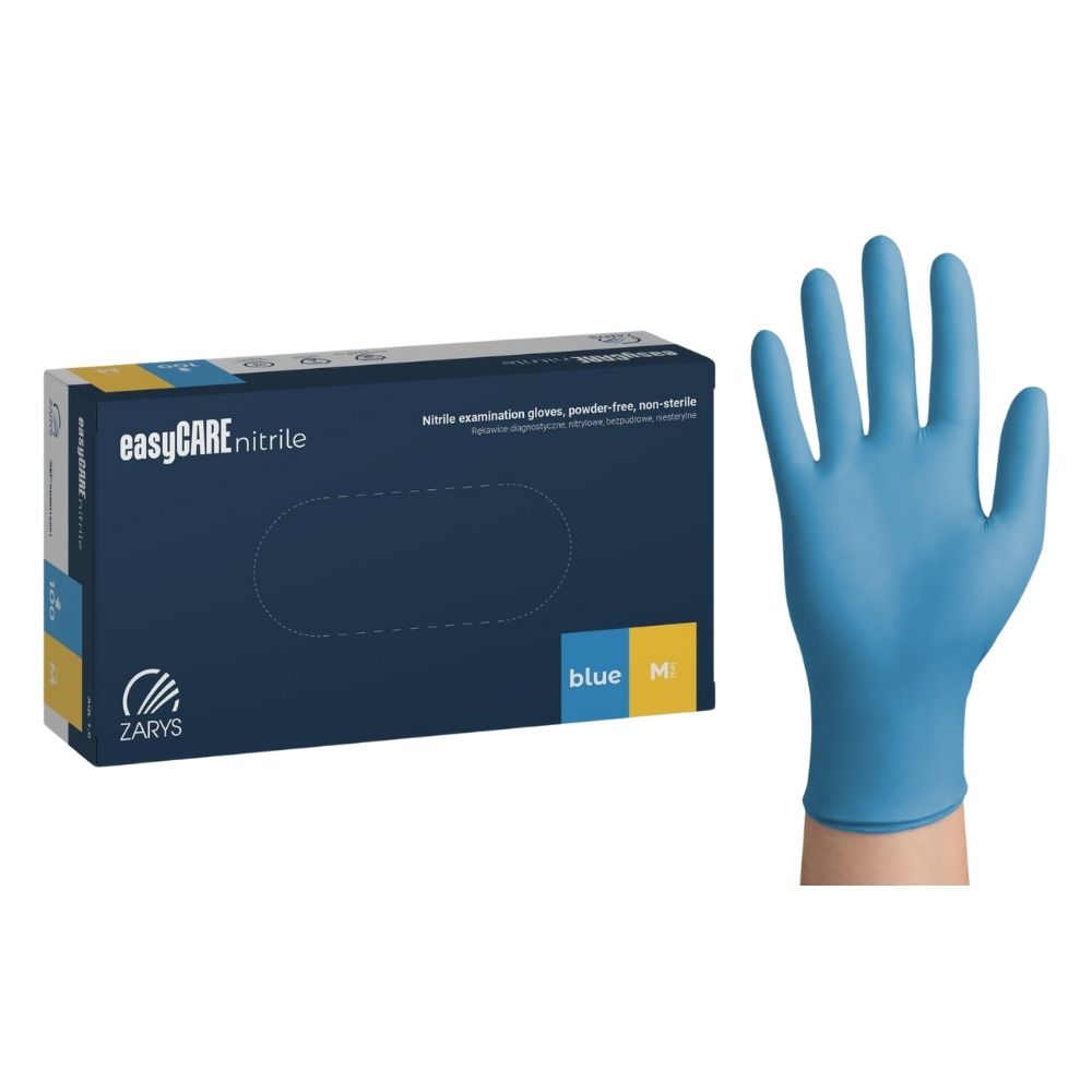 Kindad easyCARE nitriil M, sinised, N100