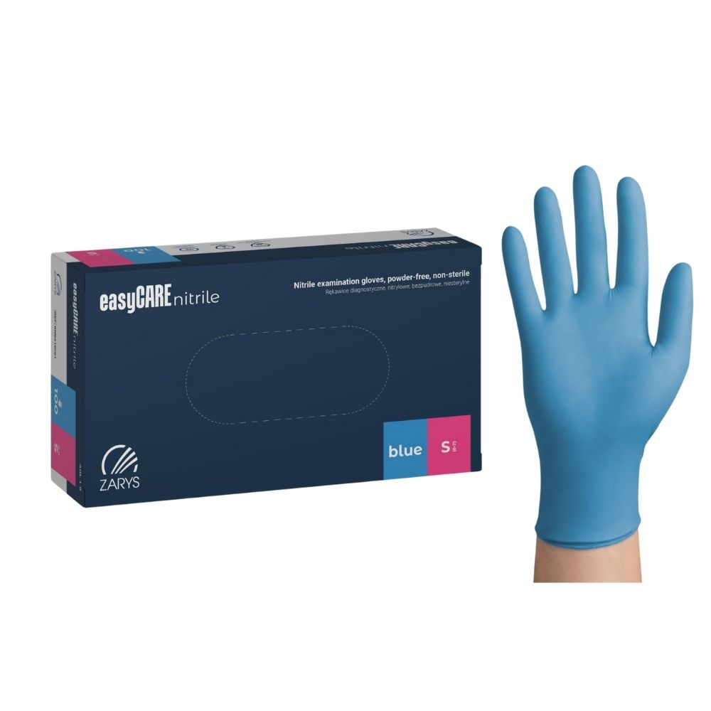 Kindad easyCARE nitriil S, sinised, N100
