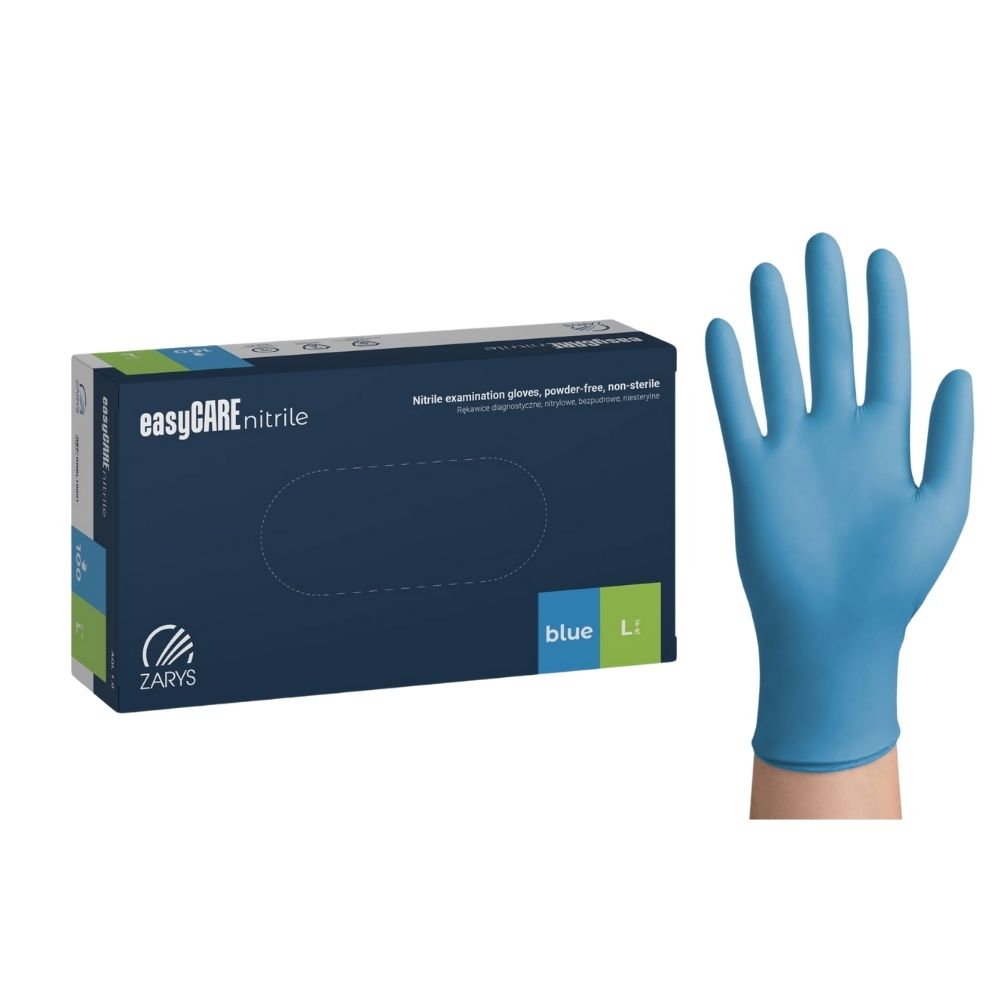 Kindad easyCARE nitriil L, sinised, N100
