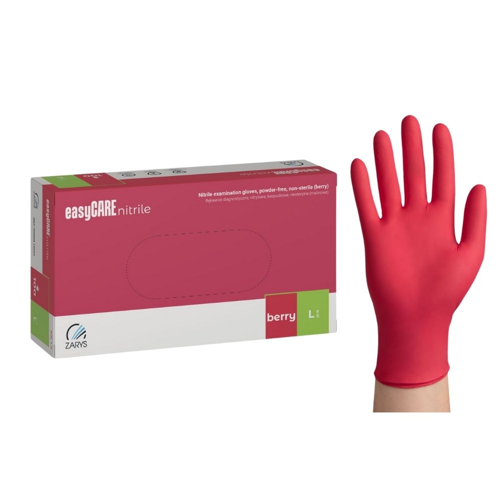 Kindad easyCARE nitriil L, tume roosa, N100