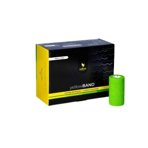 Isekleepuv side yellowBAND 10 cm × 4,5 m, roheline, N1