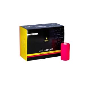 Isekleepuv side yellowBAND 10 cm × 4,5 m, intensiivne roosa, N1