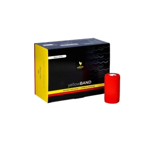 Isekleepuv side yellowBAND 10 cm × 4,5 m, punane, N1