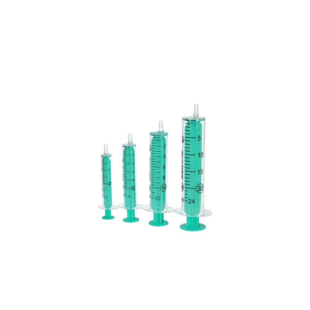 Süstal duoNEX 20 ml Luer, 2-osaline, ilma nõelata, N100, roheline