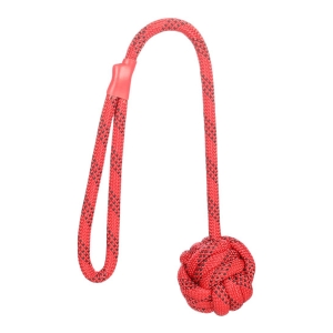 FLMG mänguasi koertele DT punutud köis palliga “Voka” punane/must 49cm