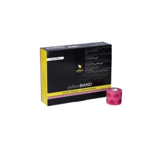 Isekleepuv side yellowBAND 5 cm × 4,5 m, roosa "hearts", N1