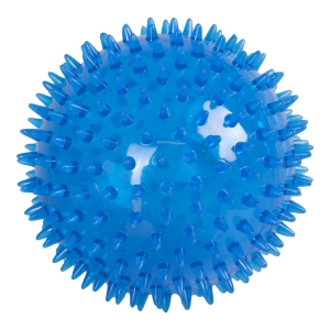 FLMG mänguasi koertele TPR ogaline pall “Bordy” LED-valgustusega, sinine 12,5cm