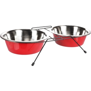 FLMG kausside komplekt alusega "Arjun" punane/must, XL 25cm, 2x2500ml