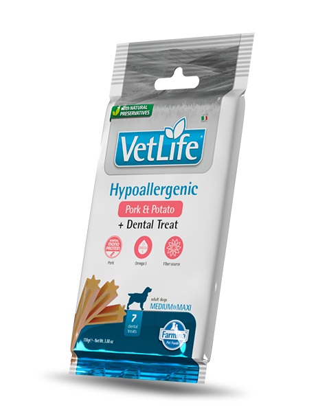 Farmina Vet Life Dog Dental Treat Hypoallergrenic Pork&Potato Medium/Maxi Adult 100g