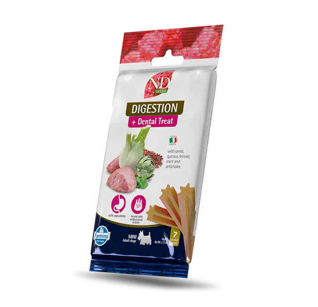 Farmina Dog N&D Dental Treat Quinoa Digestion Mini Adult 60g/7tk