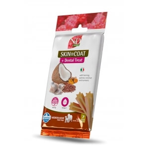 Farmina Dog N&D Dental Treat Quinoa Skin&Coat Herring Medium/Maxi Adult 100g/7tk