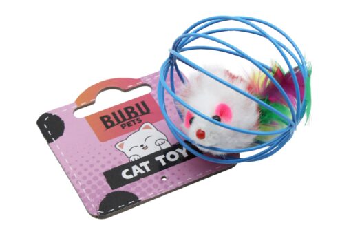 Bubu Pets kassilelu hiir metallvõrepallis 6cm (assortii)