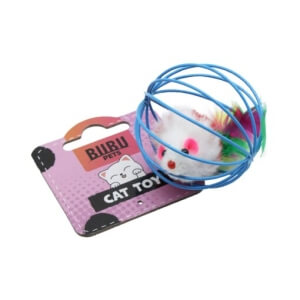Bubu Pets kassilelu hiir metallvõrepallis 6cm (assortii)