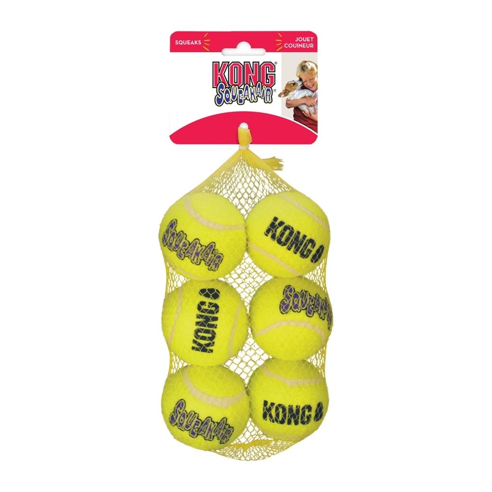 FLMG mänguasi koertele piiksuga “Kong Squeakair” tennispallid, 6,4cm M (6tk)