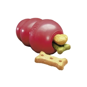 FLMG mänguasi koertele kummist “Kong Classic Wobbler”, punane, XS