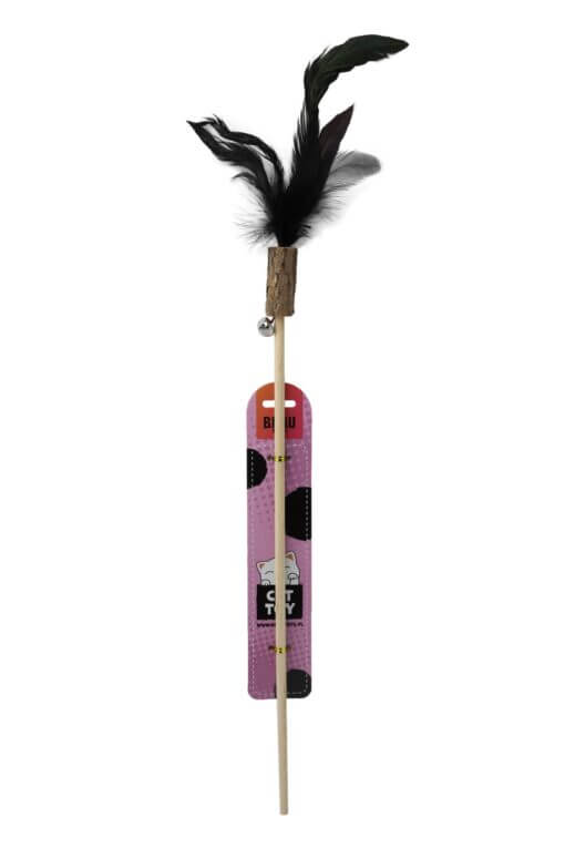 Bubu Pets puidust kassiõng sulega 58cm